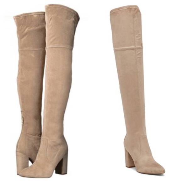 🆕NIB Azella Over-the-Knee Tan Vegan Suede Boots - Picture 7 of 7